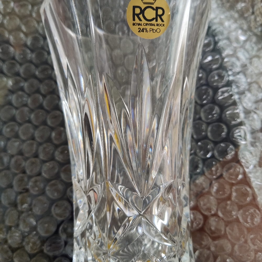 RCR "Royal Crystal Rock" Italy Lead Crystal vase.